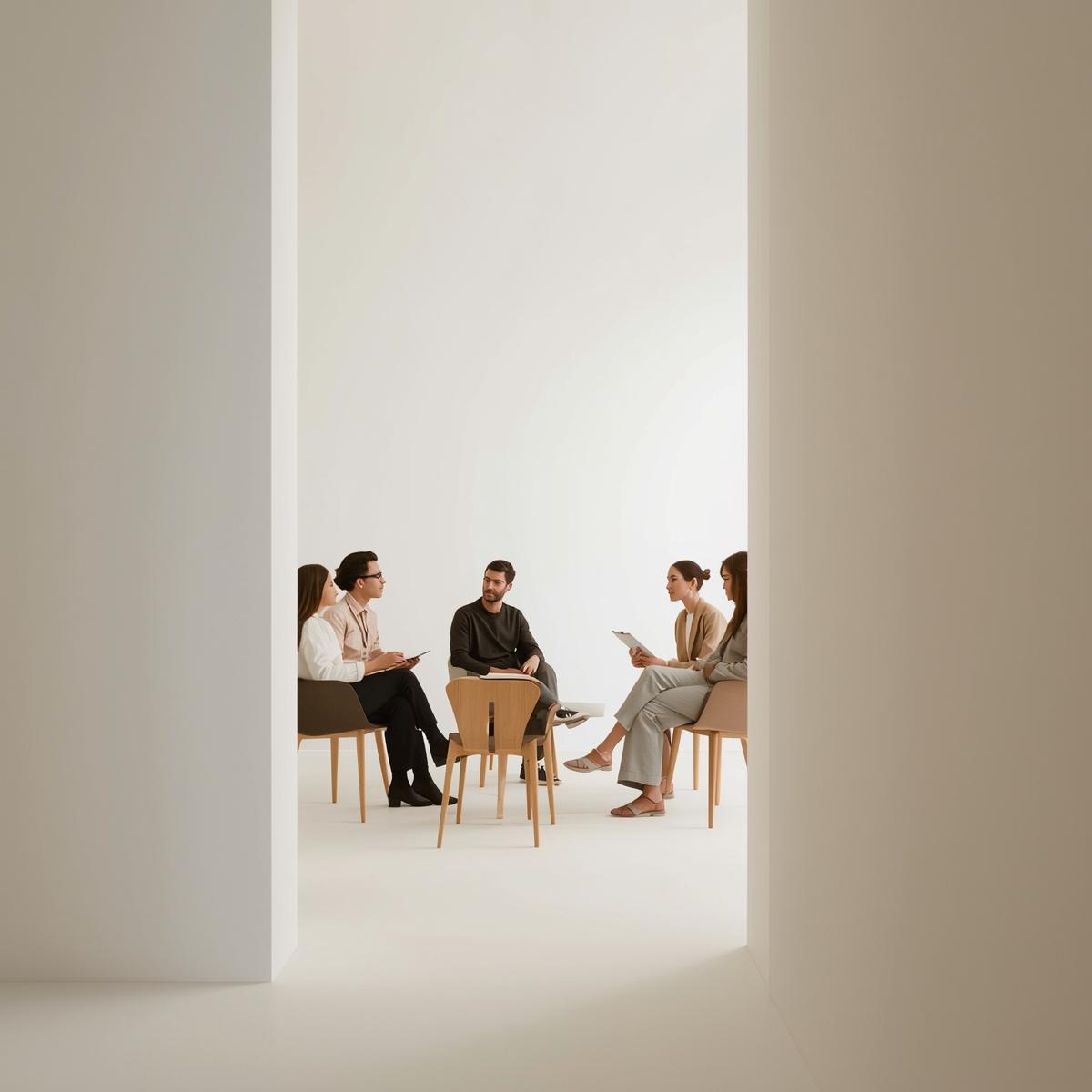 Group discussion participants building emotional resilience together